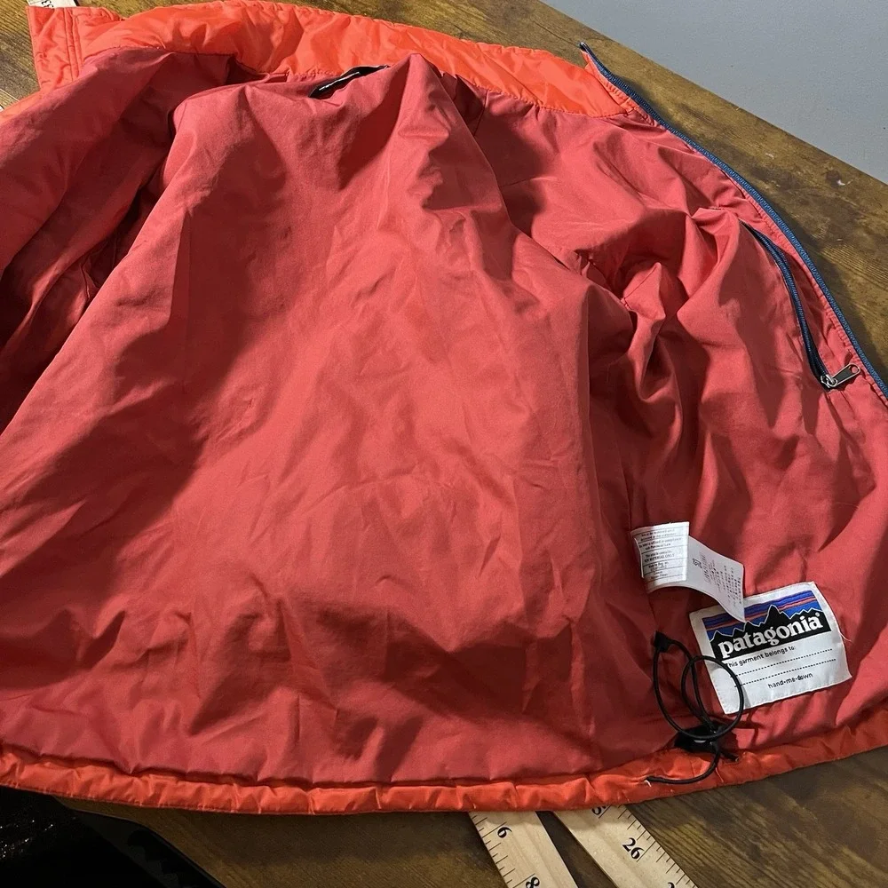 Patagonia Nano Puff Kids Puffer Jacket Full Zip Orange Size S 7-8